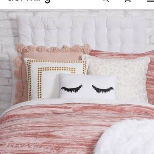 NWT Velvet Duvet Set Twin XL Dusty Rose Duvet Set